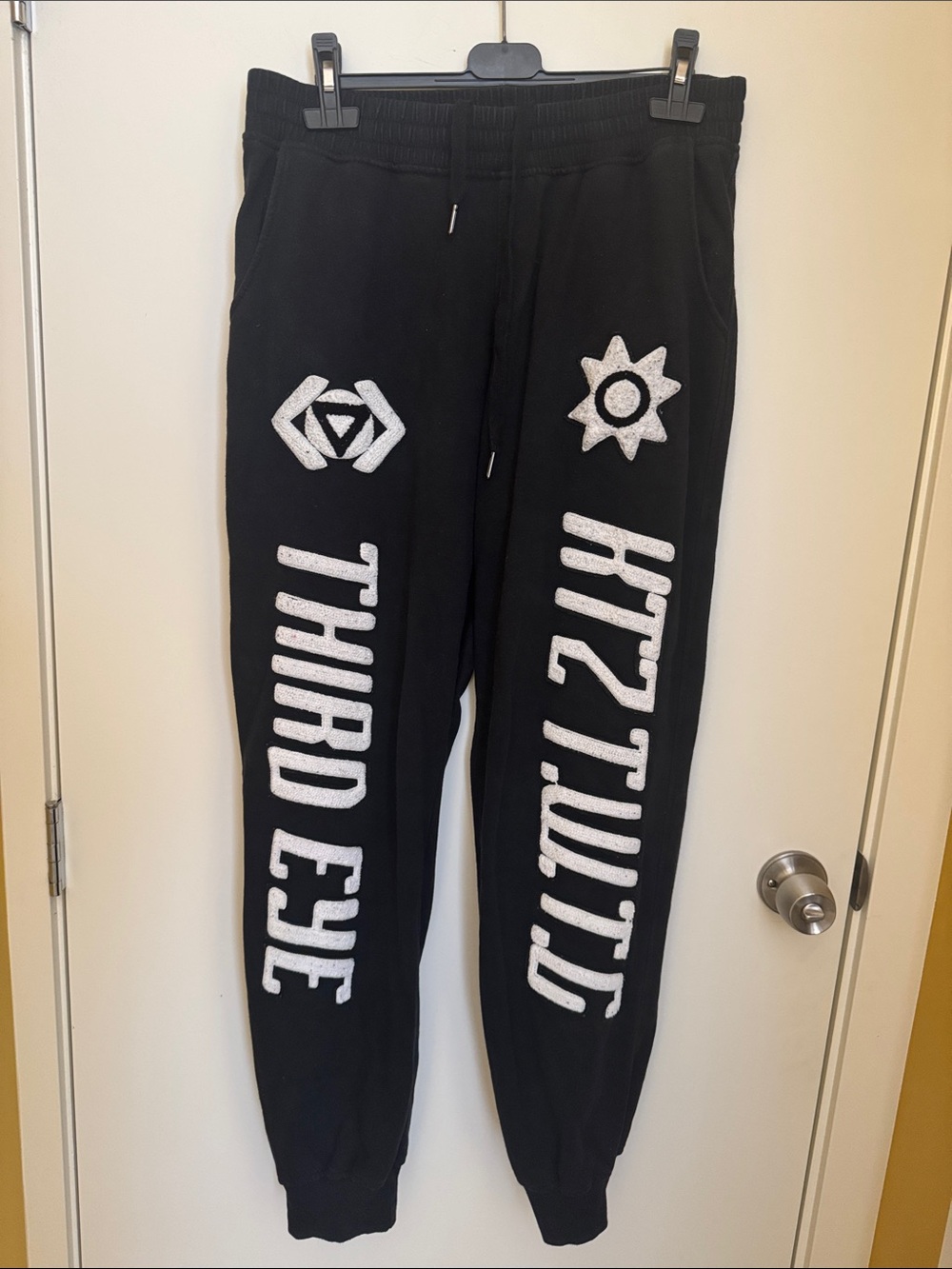 Black Graphic Jogger Pants